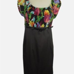 Vibrant Multicolor Floral Midi Dress